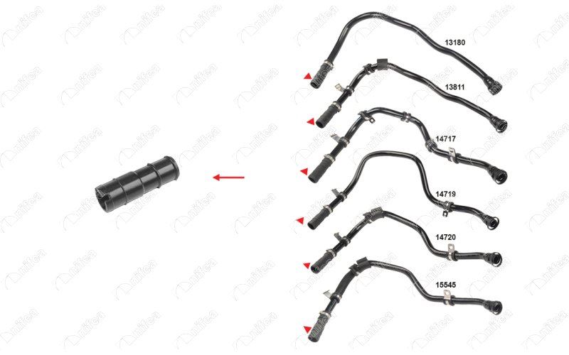 NIFEA 14738 Yag Buhar Borusu Hortumu Alfa Romeo Mito - 500 - Doblo - Fiorino - Punto - Idea - Linea - Panda - Qubo - Ka {Euro 4-5} {Plastik Boru Haric}
